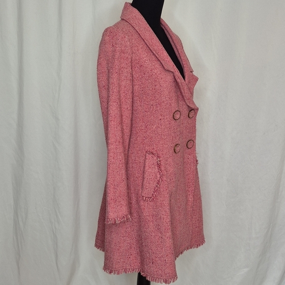 Cabi Madison Avenue Pink Tweed Coat - Size 6 - Picture 5 of 16
